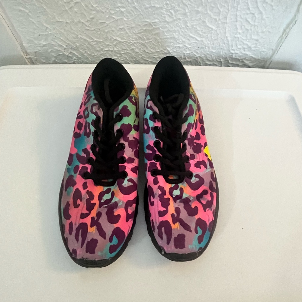 Colorful Leopard Print Sneakers